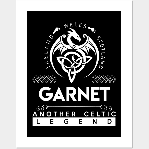 Garnet Name T Shirt - Another Celtic Legend Garnet Dragon Gift Item Wall Art by harpermargy8920